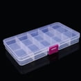 thumbnail image 5 of Deeceymbur Plastic 15 Compartment Jewelry Organizer Box Storage Case with Dividers Bead Holder for Earrings Rings Small Accessories, 5 of 5