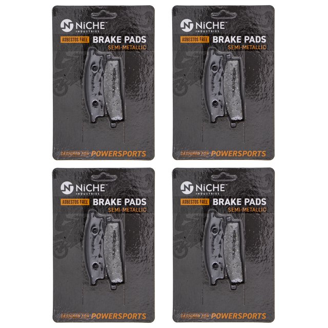Niche Front Brake Pad Set for Yamaha TTR125 Semi-Metallic Motorcycle 4 Pack 519-KPA2319D