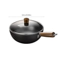 thumbnail image 3 of Fish Scale Pattern Flat Bottom Non Stick Pan Steel Woks & Stir Fry Pans Nonstick With Glass Lid For Induction Non Stick Fry Fan Set Deep Fry Pan with Ceramic Flat Bottom Cookware for Glass Top Stove, 3 of 4