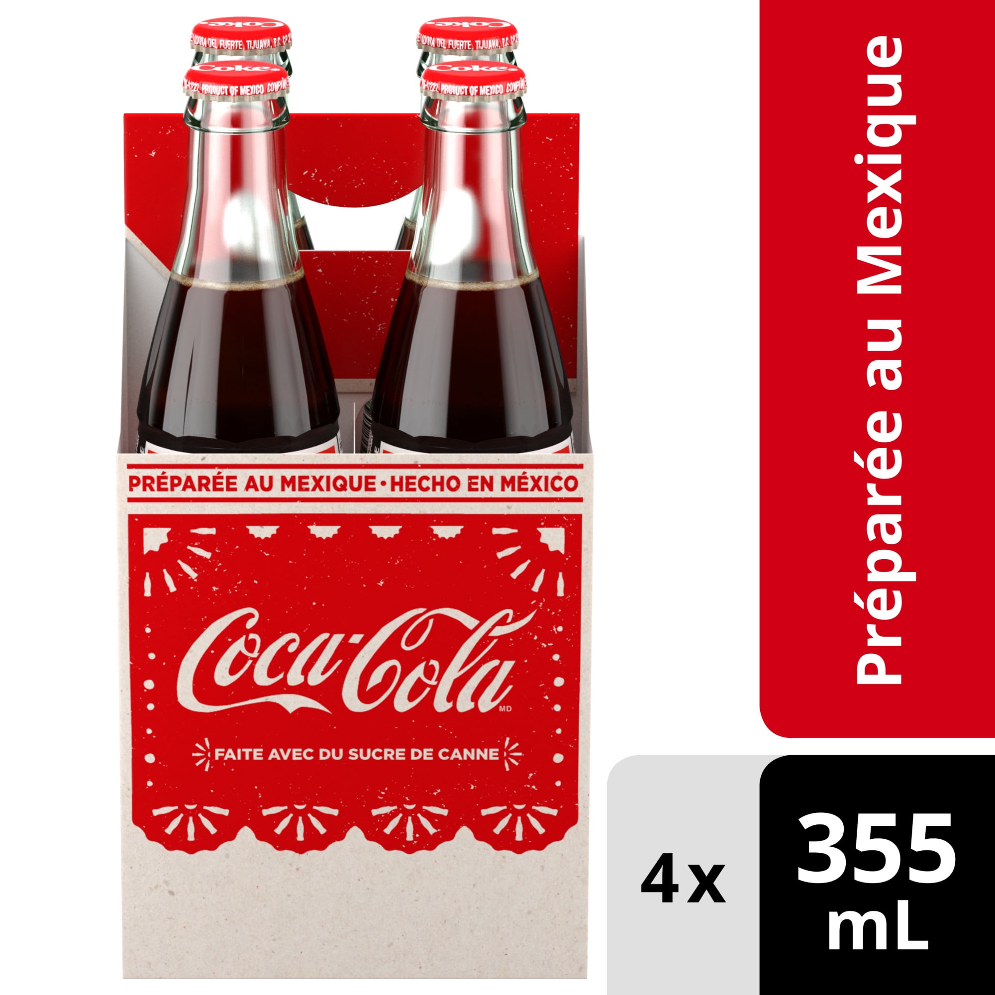 Coca-Cola du Mexique Glass Bouteilles, 355 mL, 4 Pack