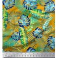 thumbnail image 1 of Soimoi Velvet Fabric Leaves Tropical Print Sewing Fabric Yard 58 Inch Wide, 1 of 1