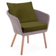 thumbnail image 4 of Vargottam Outdoor Deep Seat Patio Cushions Set 2pcs Seat Set All Weather Replacement Cushion Patio Seat And Back Cushion Set 25"x25"x5" Inches-Olive Green, 4 of 9