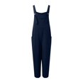 thumbnail image 3 of TrendOFT Combinaison une Pièce Femme Décontractée Été Ample Sans Manches Bretelles Spaghetti Réglables Pantalon Grand Extensible avec Poche Combinaisons une Pièce Bleu G, 3 of 4