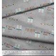 thumbnail image 3 of Soimoi Rayon Fabric Gift Box & Hanging Ribbons Party Print Sewing Fabric Yard 42 Inch Wide, 3 of 3