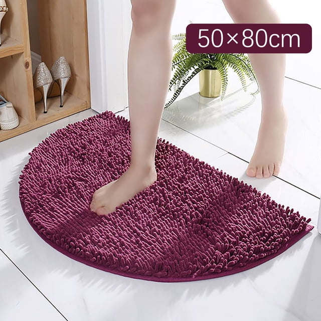 Carpet - Half Round Bathroom Rug for Comfort Durable Thickened Furry Soft and Machine Washable Bath Mat for Everyday Use