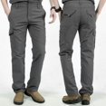thumbnail image 1 of Pantalon Cargo Multi-Poches pour Hommes Escalade Randonnée Séchage Rapide pour Extérieur Été (Gris m), 1 of 3