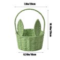 thumbnail image 3 of Lksixu Easter Baskets for Kids, Small Rattan Woven Easter Bunny Basket with Handle, Portable Lightweight Easter Eggs Hunting Basket Rustic Farmhouse Decorative Flower Basket Spring Decor for Home, 3 of 9