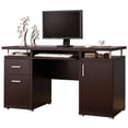 thumbnail image 1 of Bowery Hill 2 Drawer Computer Desk in Cappuccino, 1 of 3