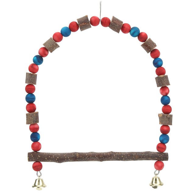 Swing, Hanging Bird Swing Toy Relieve Boredom Chewing For Finches For Parakeets 12cm / 4.7in Standing Pole Length