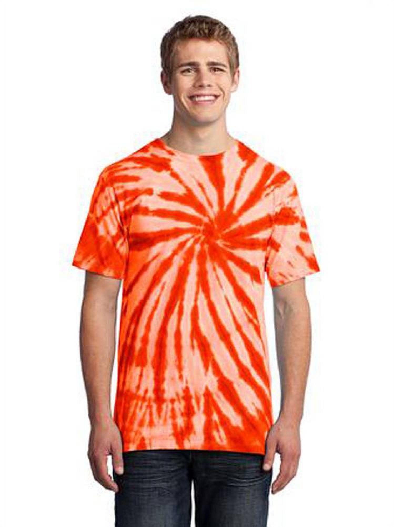 Port & Company Mens Essential Tie-Dye Tee - Orange - 2X-Large