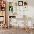 thumbnail image 4 of Costway Kids Desk and Chair Set with Storage Drawer and Hutch, Student Writing Desk Set White, 4 of 10