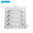 thumbnail image 2 of Unique Bargains 4 x 4 Inch Vent Cover, 304 Stainless Steel Screen Mesh Air Grille HVAC Louvered Ventilation Cover, 2 of 6