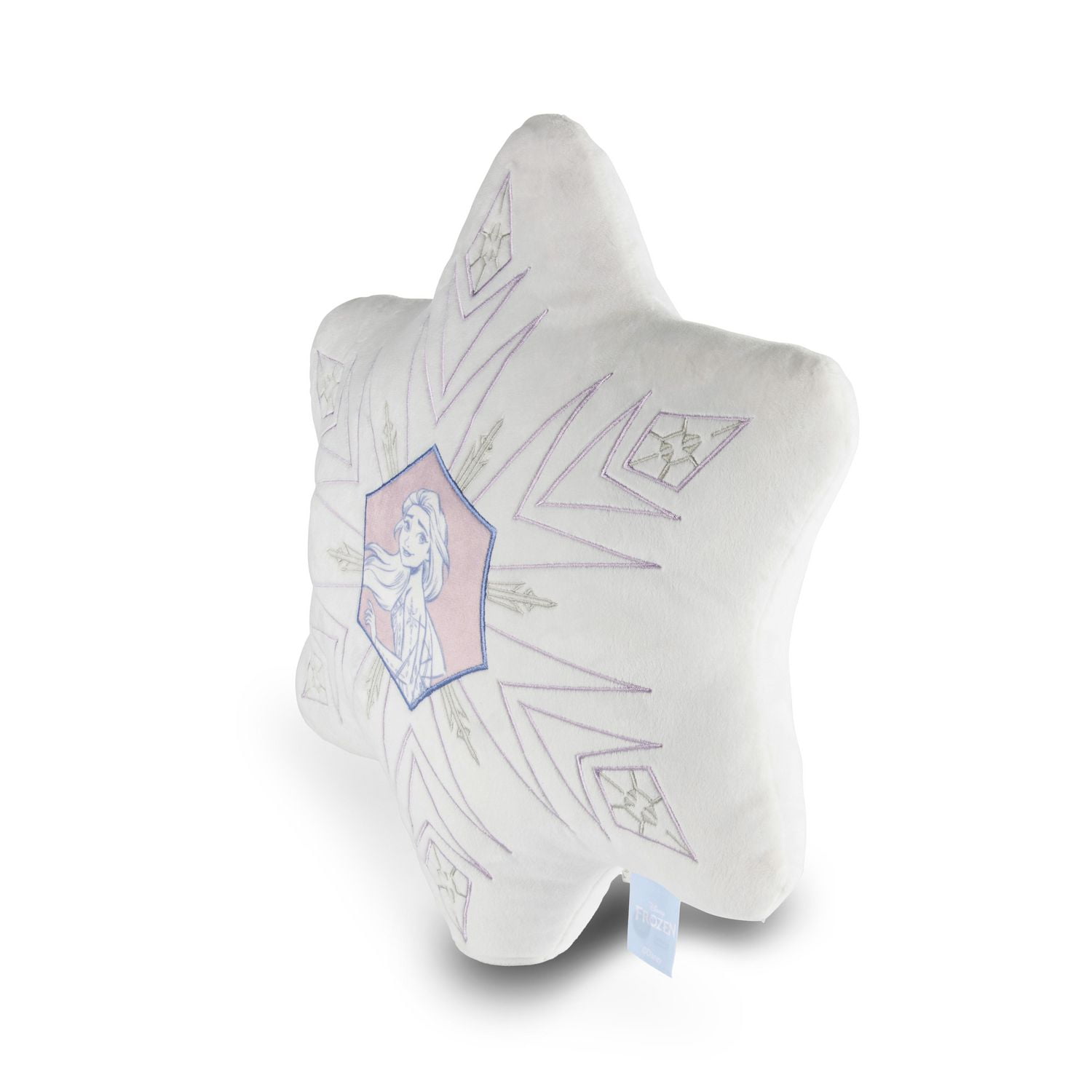 Frozen Oreiller Décoratif en Forme de Flocon de Neige pour Enfants, 40.6 cm Flocon de Neige Blanc