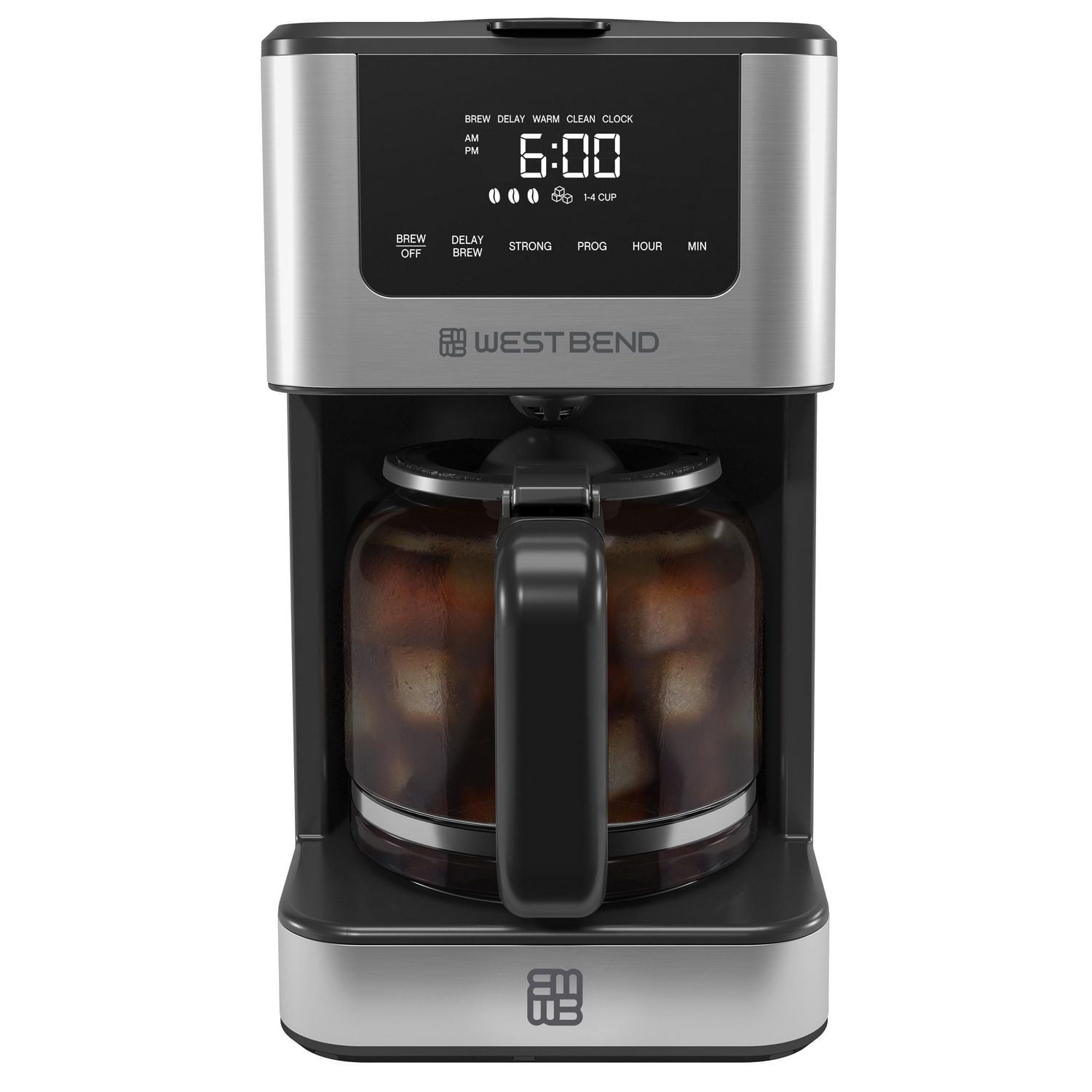 Cafetière 12 tasses, chaud et glacé West Bend, en acier inoxydable (CMWB12BK13)