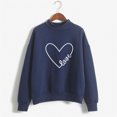 thumbnail image 1 of Meichang Sweat-Shirt pour Femmes Chemise de la Saint-Valentin Sweat-Shirt Graphique Cœur Mignon Pull Col Rond Manches Longues Sweat-Shirts de Vacances Saint-Valentin, 1 of 4