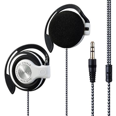 Opolski Universal 3.5mm Plug Wired Clip On Ear Sports Earphone Heavy Bass Headphone