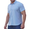 thumbnail image 1 of Birdeem Chemises pour Hommes Hommes Mode Affaires Col Rabattu Bouton Col Rabattu Poche Chemise à Manches Courtes Blouse, 1 of 12