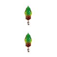 thumbnail image 1 of QualitChoice 1/2/3/5 Fish Lure Artificial Bait 8cm Workmanship Compact Size No Burrs Exquisite Rotating Lures Fishing Tackle Green-red 2PCS, 1 of 6