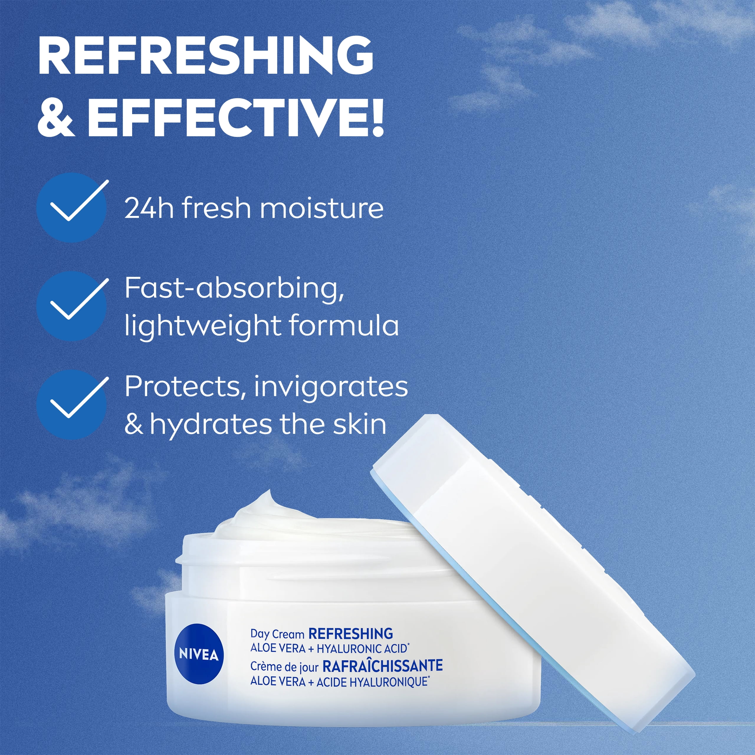 NIVEA Crème de Jour Rafraîchissante, Crème de Soin avec Aloe Vera, 50mL