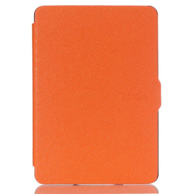 Étui de Veille Ultra Mince pour Kindle Kindle Paperwhite 1 2 3 4 6 Pouces, Couverture pour Kindle 11th Paperwhite 5 11th Tablette, Étui Réveil orange Kindle 8th 2016