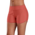 thumbnail image 1 of Shorts de Bain Sportifs pour Femmes, Shorts de Planche Unis, Bas de Maillot Boyleg, 1 of 6