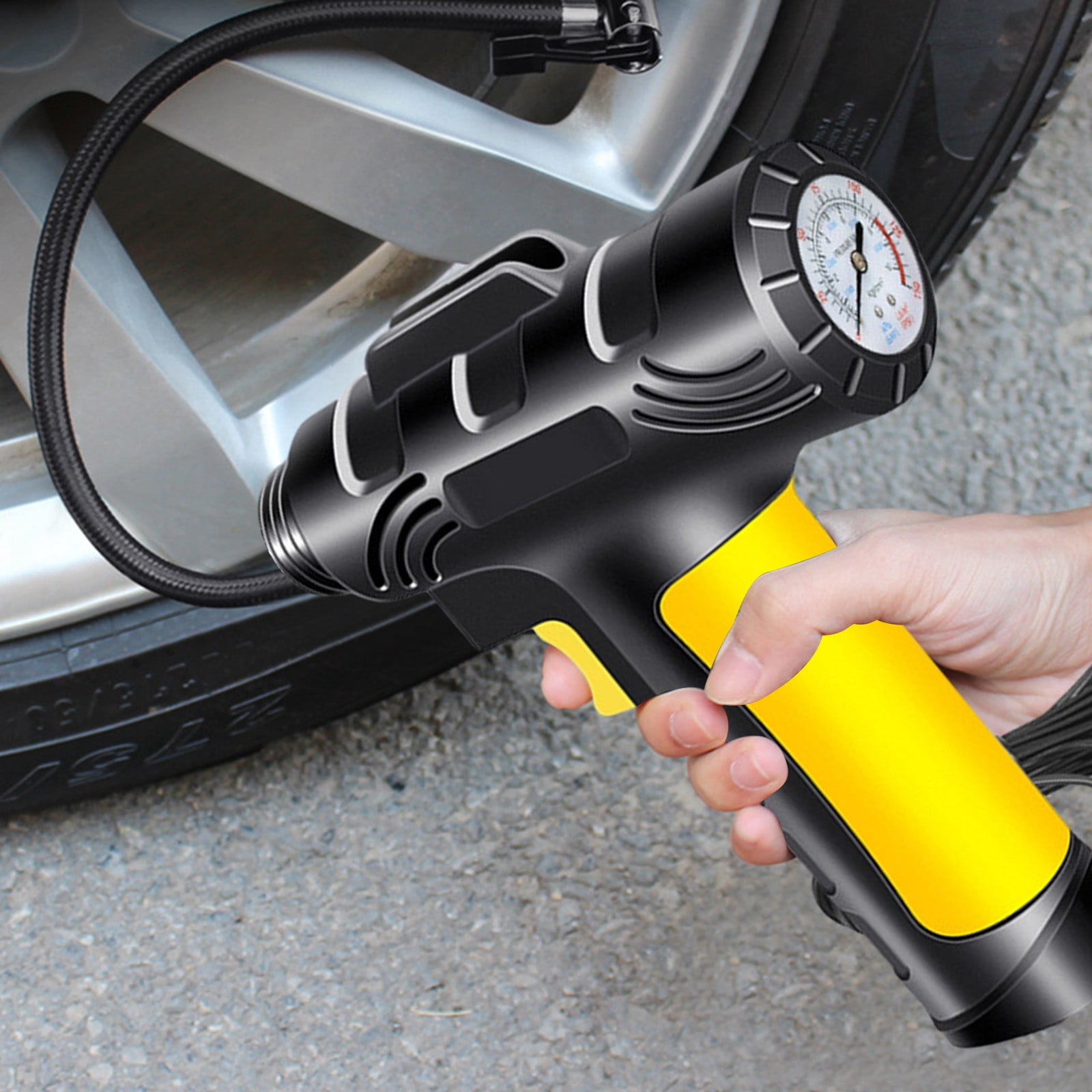 Bilqis Car Mounted Inflator Pump, Tire Inflator for Electric Cars, Inflator Bag, Car Mounted Wireless Pump, Portable Inflator Pump for Cars, Car Mounted Portable Pump, Electric Car Tire Pump