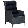 thumbnail image 3 of vidaXL 5 Piece Garden Dining Set Dark Grey Poly Rattan, 3 of 5