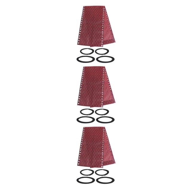 maskred recliner Replacement Fabric Waterproof Replacement Fabric Lawn Back Yard for Red Flower + Rope 160x43cm 3Set