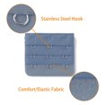 thumbnail image 4 of INSPIRE CHIC Rallonges de Soutien-Gorge pour Femmes à 3 Crochets 3 Rangées Bretelle de Soutien-Gorge Extensible Boucle Crochets Bande de Soutien-Gorge Bleu Marine 5, 4 of 5