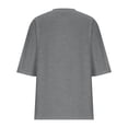 thumbnail image 4 of AherBiu Womens Summer Tops Basic V Neck Loose Casual Short Sleeve Solid Color Comfy Daily Tshirts, 4 of 6