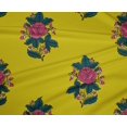 thumbnail image 4 of oneOone Polyester Lycra Fabric Leaves & Floral Block Printed Fabric 1 Yard 56 Inch Wide, 4 of 4