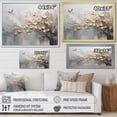 thumbnail image 4 of Designart Abstract Shapes Oversized framed wall art decor, Abstract Shapes framed wall Art, Vision Of Japanese Trees In Beige And Gold , Beige Gold framed wall art, 40x30 inches Gold Frame, 4 of 5