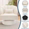 thumbnail image 4 of Yiwa Mid-Back Swivel Armchair, Upholstered Lounge Reading Chair with Pillow and 360-Degree Rotation, 4 of 8