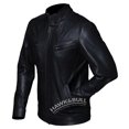 thumbnail image 3 of Black Leather Motorcycle Jacket Motorcycle Jackets For Men Leather Biker Jacket Mens Leather Racing Jacket Motorcycle Leather Jacket Mens size XL, 3 of 5
