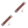 thumbnail image 3 of ZheElen Leather Drawer Pull Cabinets Handles Door Knobs Replacement Accessories Brown 156mm 2Set, 3 of 6