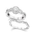 thumbnail image 3 of 1 1/10ct Curve Engagement Ring & Matching Wedding Band 14K White Gold, 3 of 4