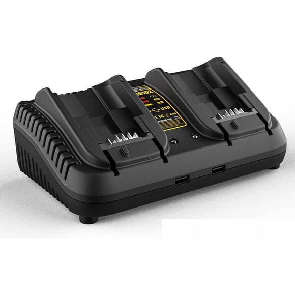 Dual Battery Charger Replace for Dewalt 12V/20V MAX Charging Station DCB102 DCB101 DCB105 DCB112 DCB107 Lithium Battery DCB200 DCB203 DCB204 DCB606 Power Tools(Charger only)