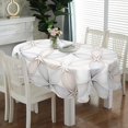 thumbnail image 4 of Oval Tablecloth 60 x 84 Inch, Modern Geometric Tablecloth for Oval Table, Fabric Wrinkle Free Washable Waterproof Tablecloth Oval Table Cloth for Dining Room Table, 4 of 5