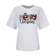 thumbnail image 4 of Jsaierl T-Shirts Joyeux Noël pour Femmes T-Shirts Graphiques Amusants Manches Courtes Col Rond Hauts Cadeaux des Fêtes, 4 of 4
