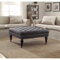 thumbnail image 2 of Riverbay Furniture Square Ottoman in Charcoal, 2 of 2