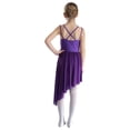 thumbnail image 3 of Jhaoyu Robe de Danse Lyrique Moderne Jazz pour Filles Enfants Justaucorps Irrégulier Performance Danse Violet 12, 3 of 7