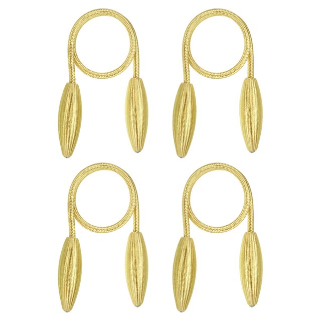 Unique Bargains Clips Créatifs pour Embrasses de Rideaux Décoratifs Torsadés, Or 4 Pack