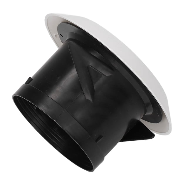 Lightweight PP & ABS Round Air Vent Cover with Removable Sleeve - 4 Inch Flexible 3-Teeth Design for Easy Installation, Impact & Scratch Resistant, Ideal for Kitchen, Bathroom, Toilet, Office