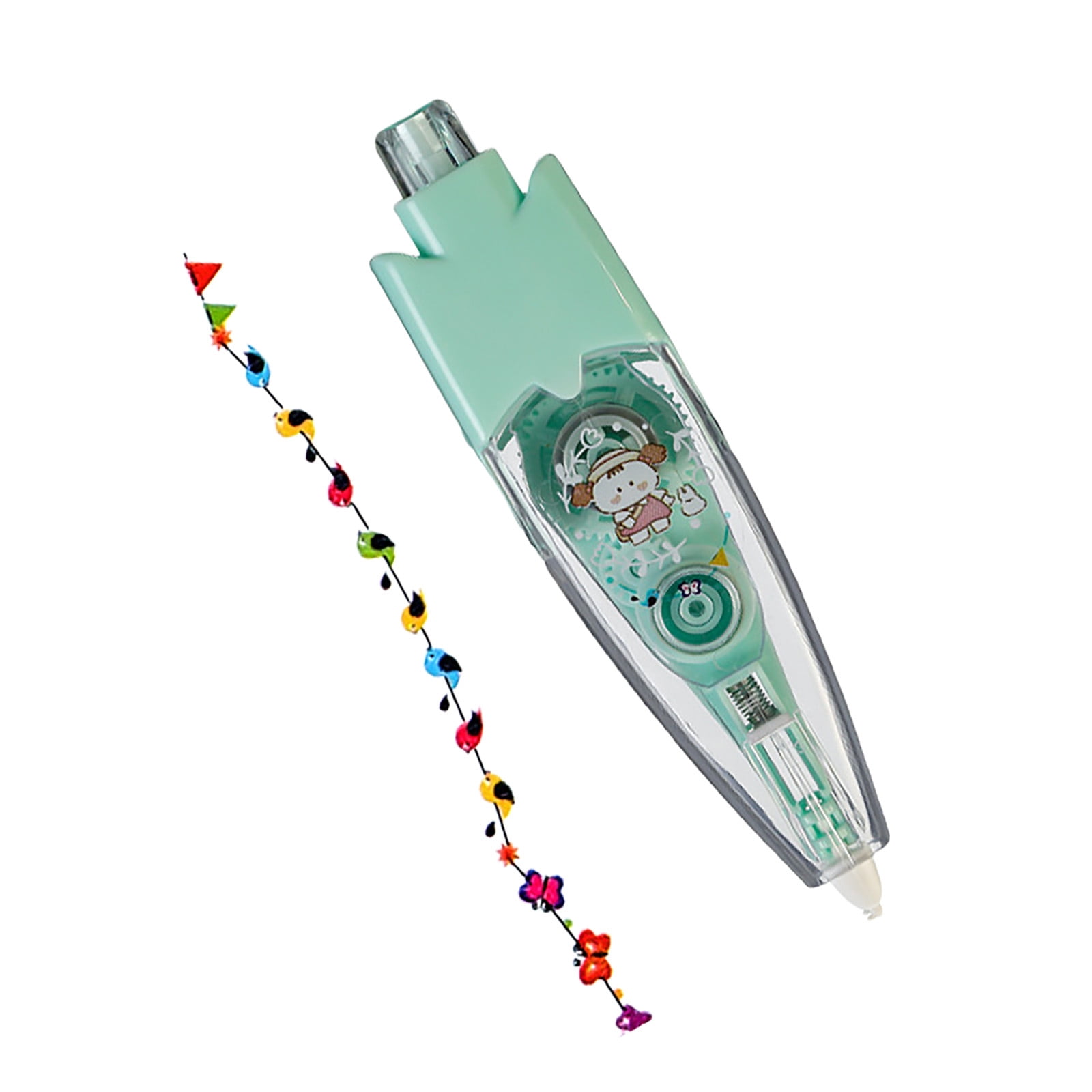 Binwennn Animal Decorative Pen DIY Decorative Pen Cute Scrapbook Decorative Pen Lace Correction Tape Decorative Tape Pen Cartoon Pattern Decorative Tape (Type A)1ml Stationery Paper And Envelopes Set