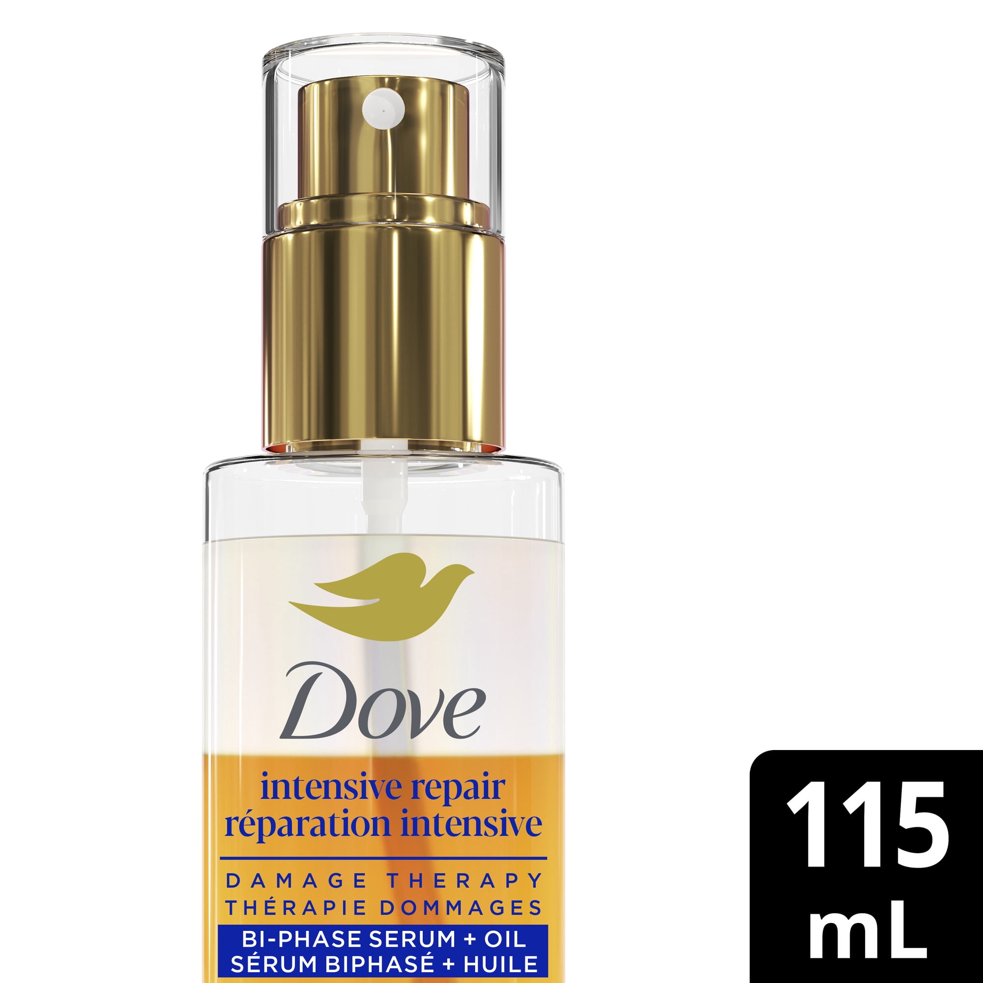 Dove Sérum Biphasé + Huile Réparation Intensive + Sérum Aminé, 115 ml