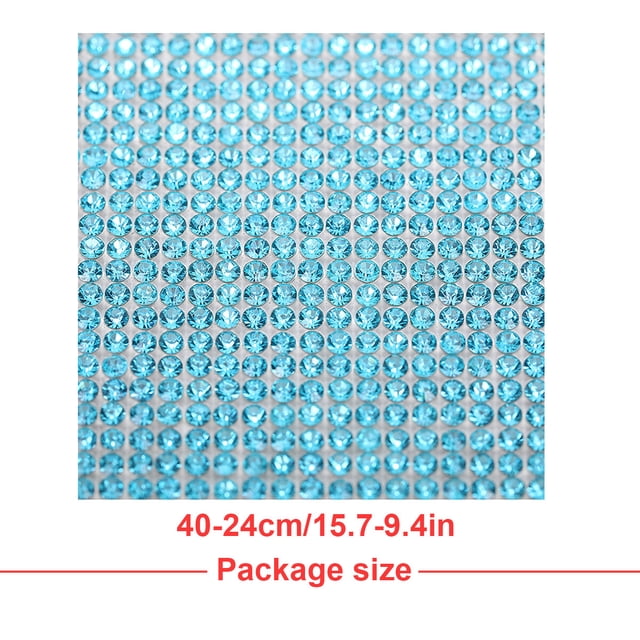 VONKY Crystal Rhinestone Ribbon Clothing Accessories Sticker Convenient Using Present Decoration Sheet with Shine Appearance Exquisite acid blue 8 hot melt glue