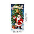 thumbnail image 3 of Uuiauoio Couverture de Porte de Noël avec Design de Père Noël, Rideau de Porte de Fête pour Décoration Intérieure et Extérieure, Décoration de Fête, Pièce Décorative pour la Maison et les Réunions de Famille, 3 of 7