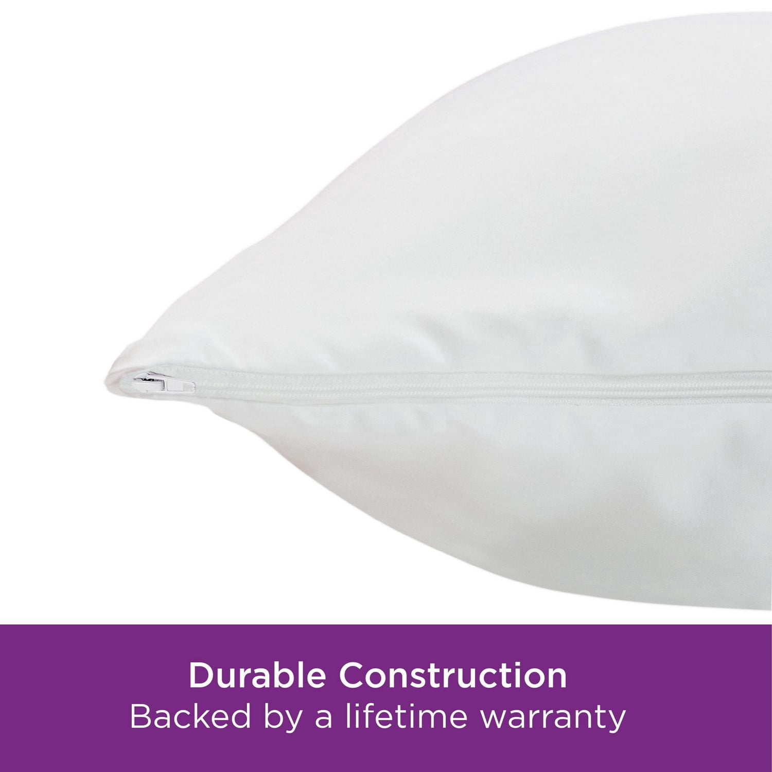 AllerEase Ultimate Cotton Pillow Cover Protector, Standard- Zippered, Temperature Balancing