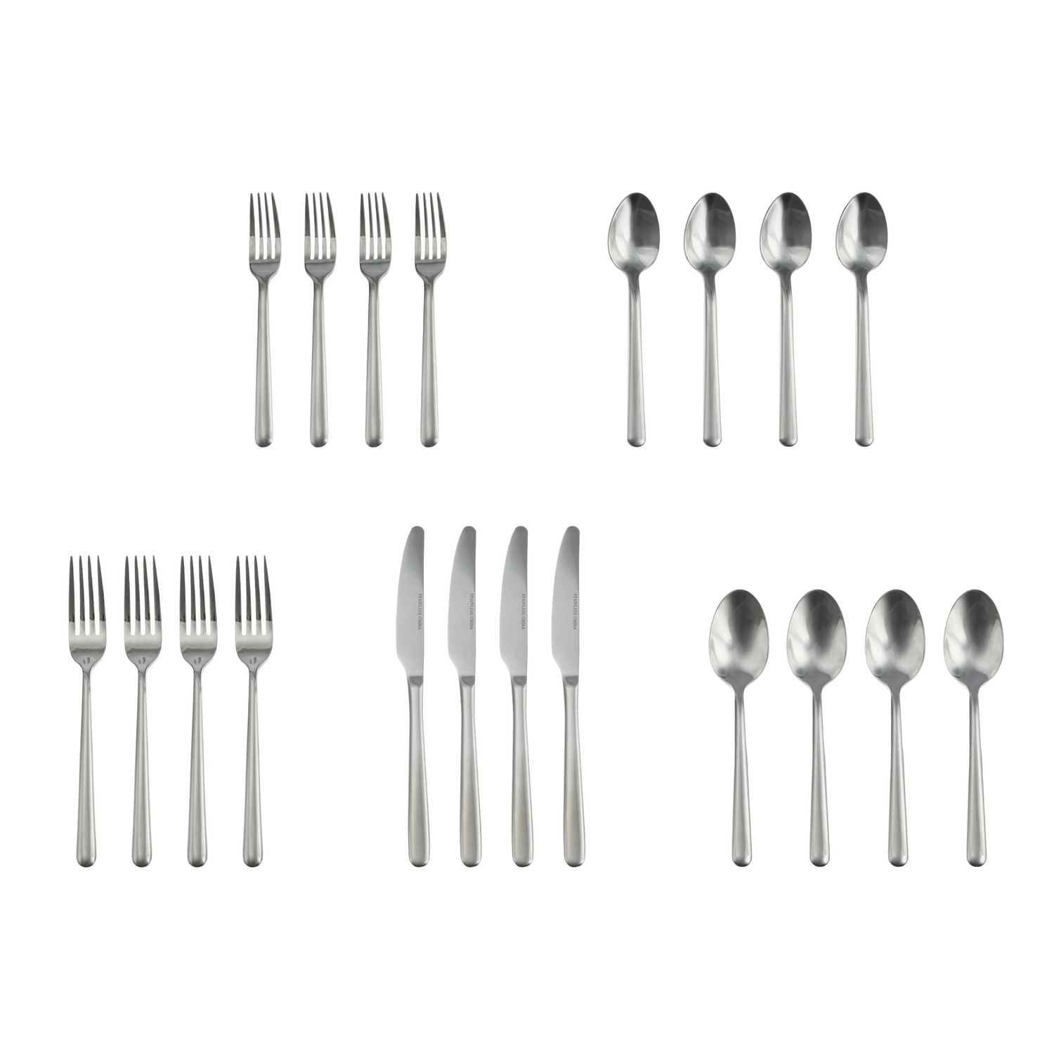 Ensemble de 20 pièces couverts de Hometrends, Argent