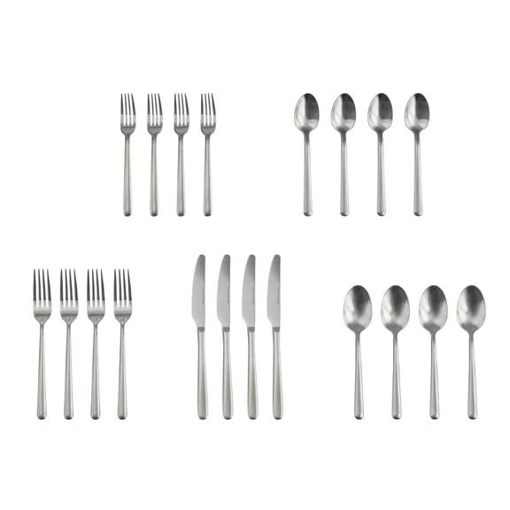 Hometrends 20-Piece Flatware Set, Silver